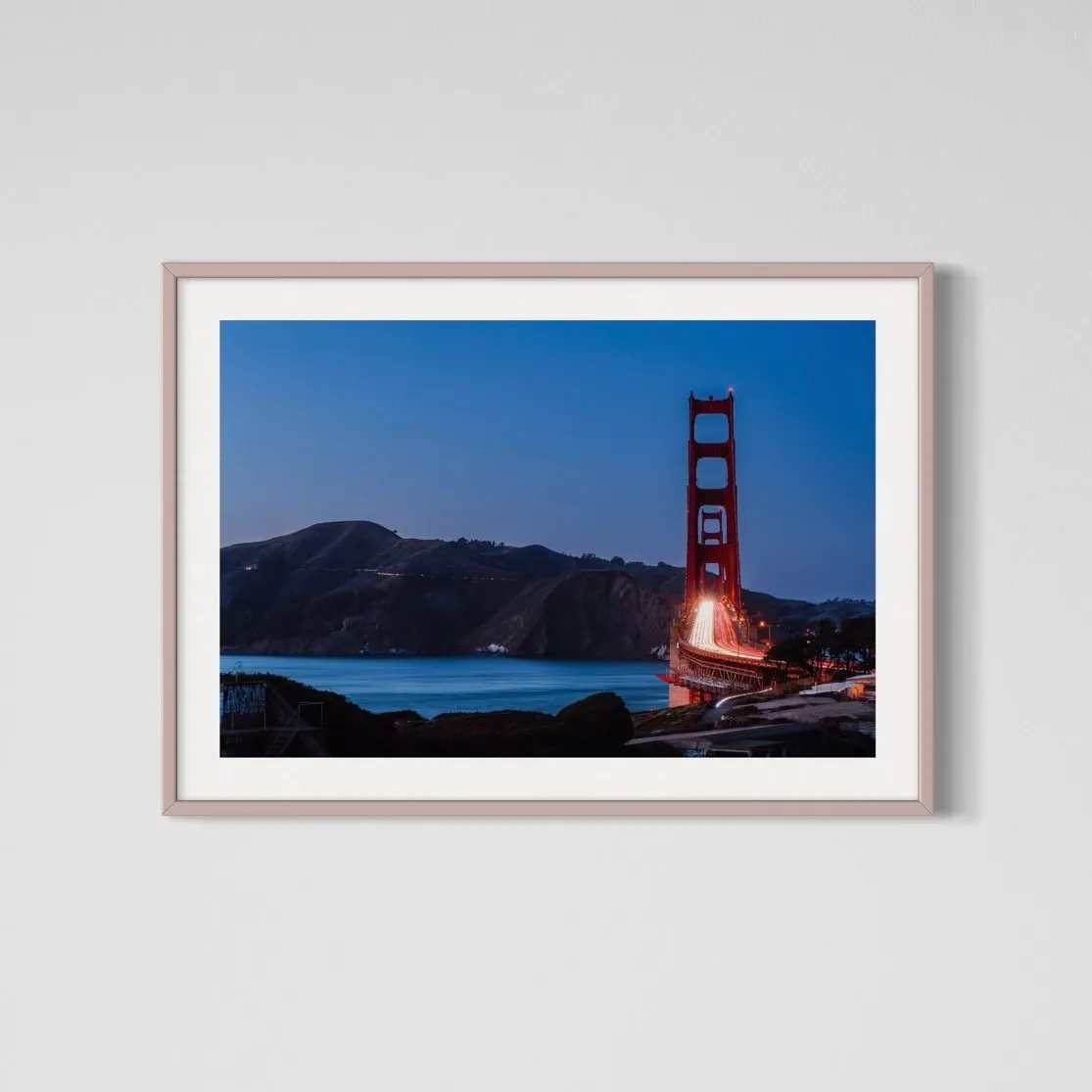 Golden Gate Blue Hour - 30" x 20", photography print by Will Van Eaton