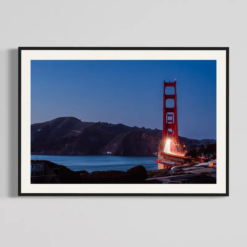 Golden Gate Blue Hour, photography print