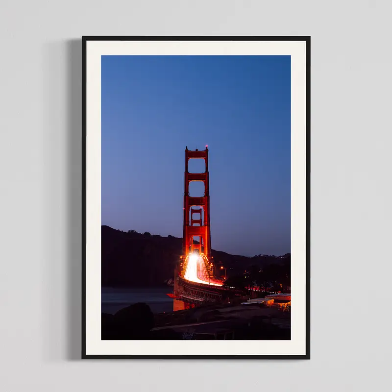 Golden Gate Blue Hour II, photography print