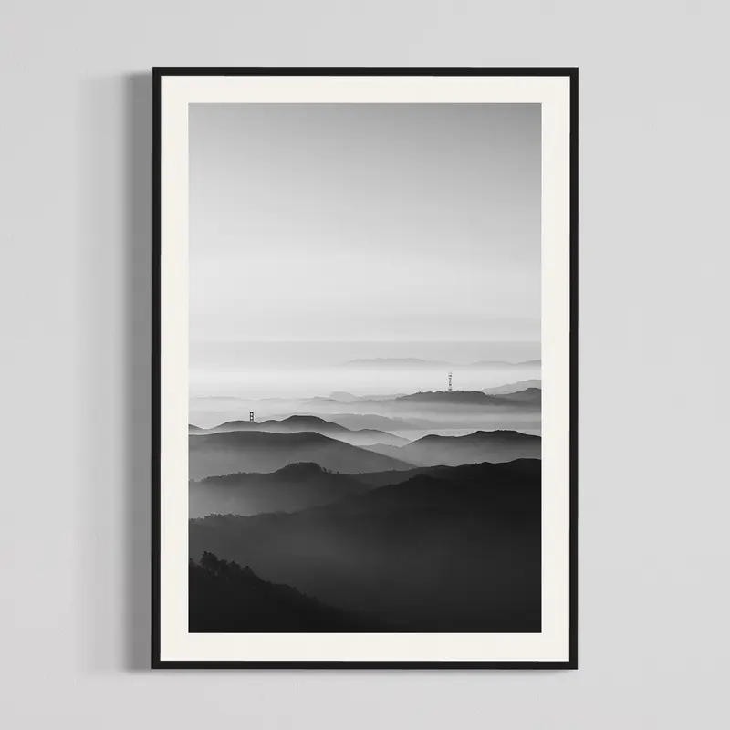 Misty Headlands, photography print