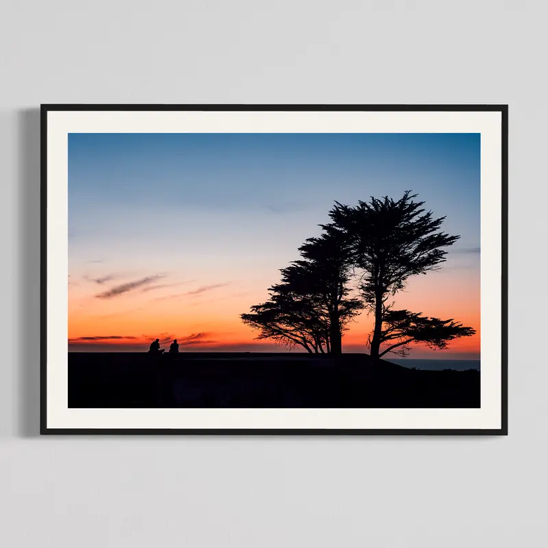 Sunset Silhouettes, photography print